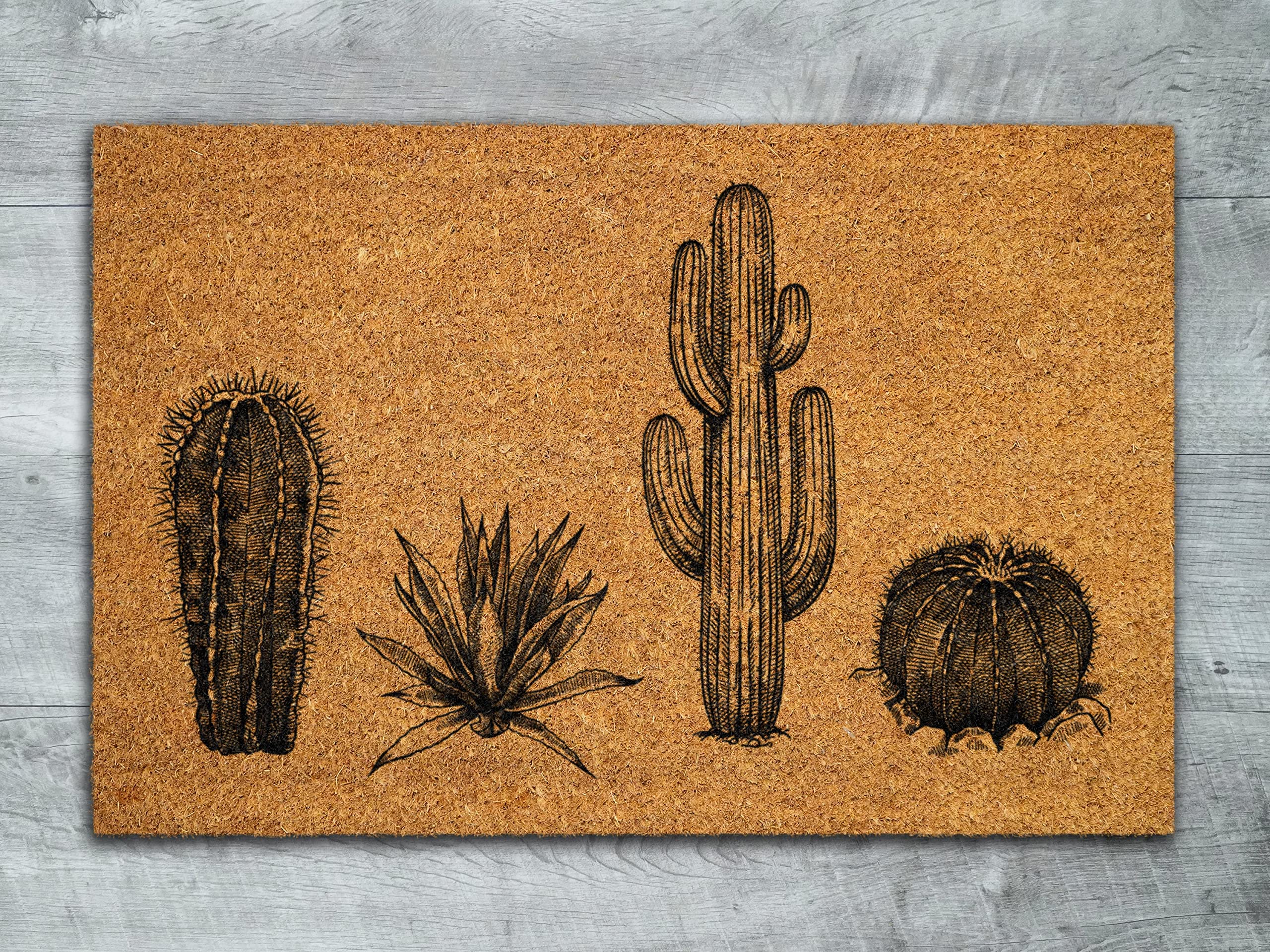 Ensound Cactus Welcome Doormat,Welcome Cactus Doormats,Cactuses Doormats,Cactus Mats,Welcome Cactus Funny Door Mats 30x18 Inch — image 1