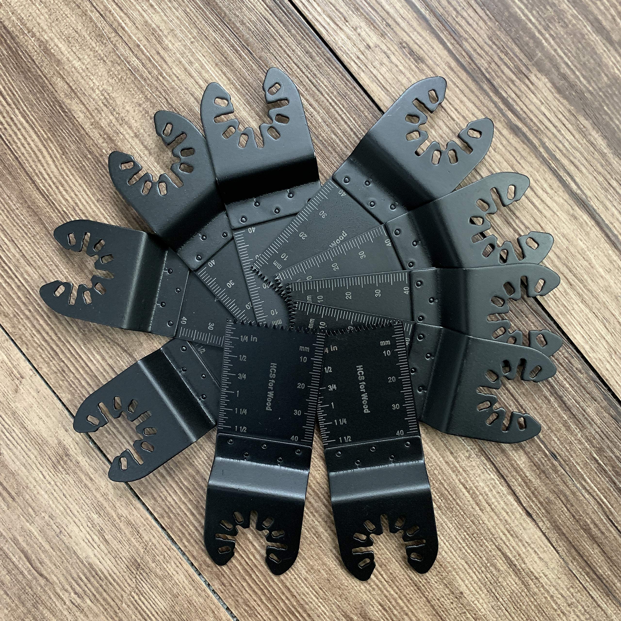 Lot de 50 lames de scie professionnelles bi-métal pour outils d'oscillation multi-outils à libération rapide pour fines multimasters, Makita, Rockwell, artisan Bosch et plus