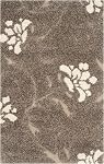 SAFAVIEH Florida Shag Recouvrement SG464 Roue à accents épais de 1,2 po, 2'3" x 4', Fumée/Béige