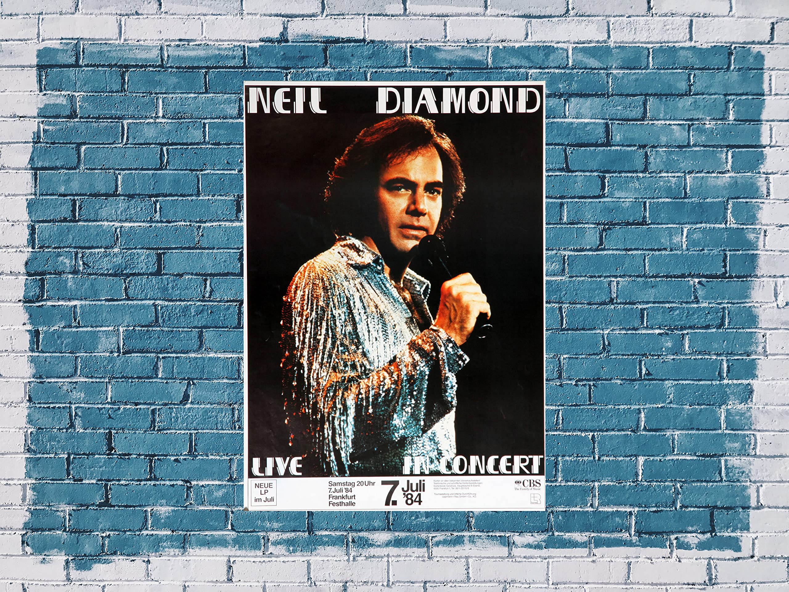 Premium Poster/Plakat | DIN A1 | Wanddeko | Live Konzert Veranstaltung » Neil Diamond - Live In Concert, Frankfurt 1984 «