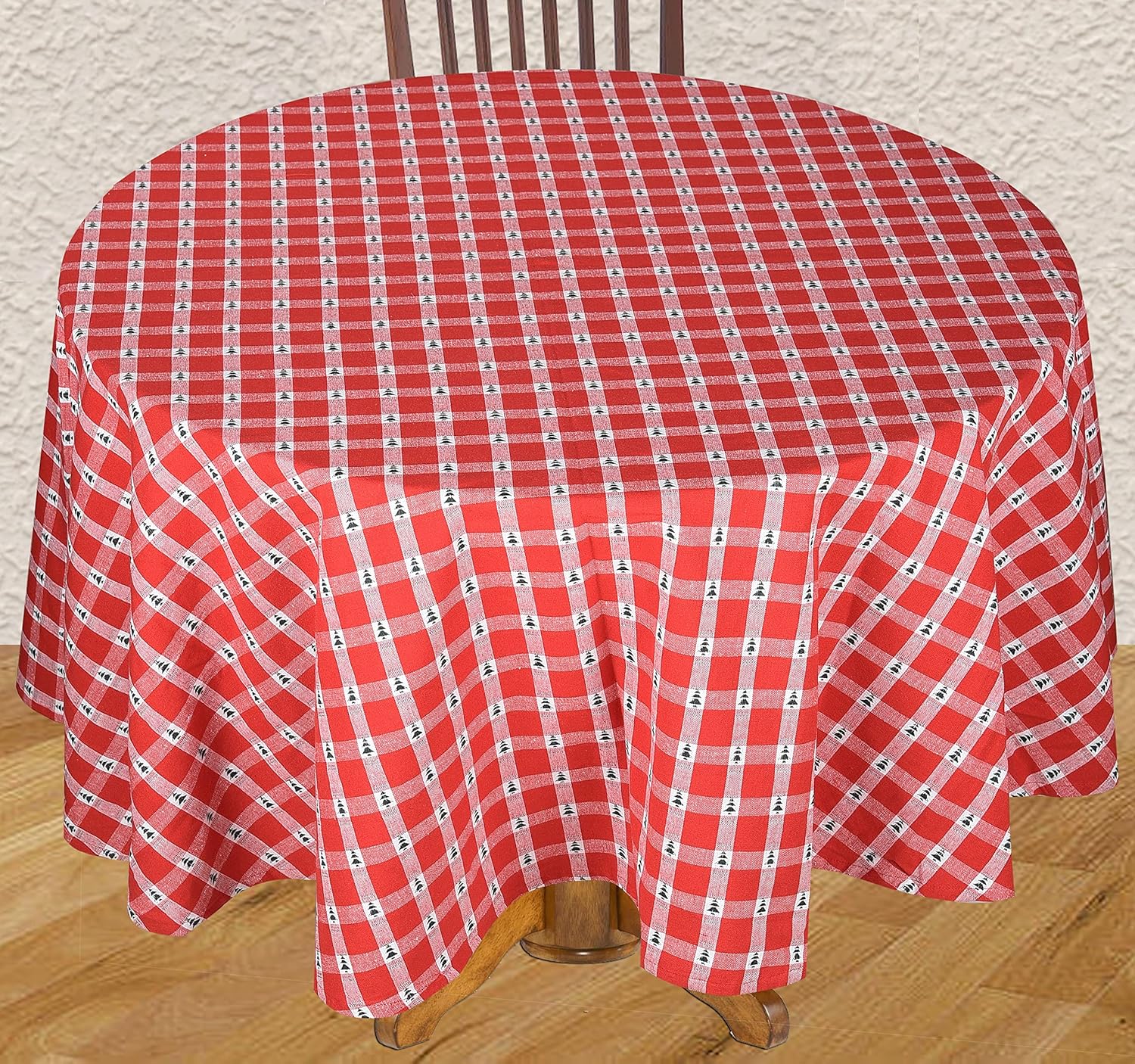 Urban Villa Christmas Round Tablecloth Christmas Trees