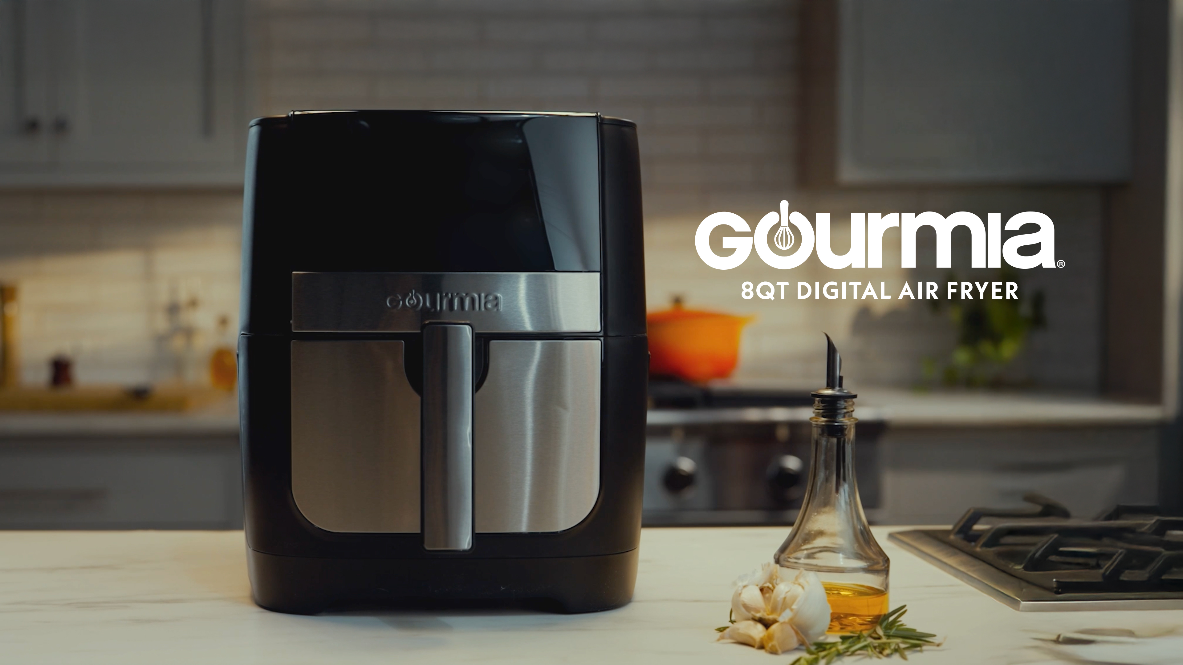 キッチン家電 GOURMIA DIGITL AIR FRYER Black Silver Gourmia 10-Qt. Dual Basket Digital Air Fryer with Smart
