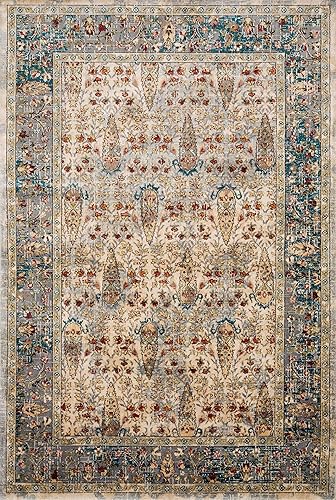 Loloi II Isadora Collection ISA-03 - Alfombra de área de transición de 6'-0" x 9'-0" ArenaAcero