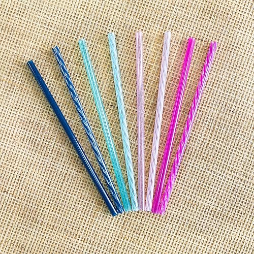 Miniatura 2 de Ello Impact 8 Pack Reusable Plastic Straws, Dishwasher Safe, BPA-Free with Cleaning Brush,Rosewater 8 unidades.,(4 Piece),Paquete de 5,6 piezas -