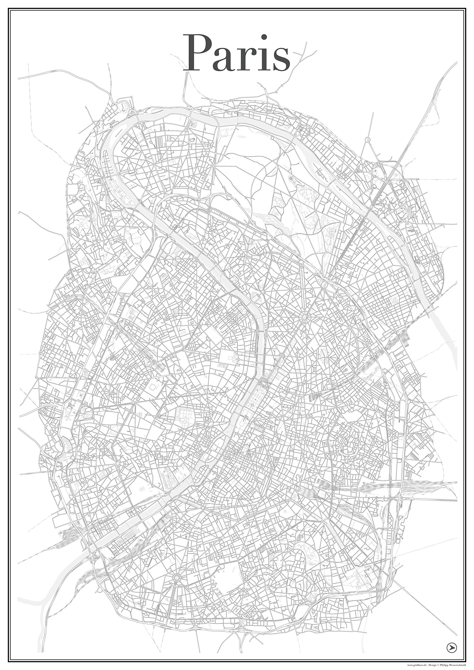 Poster de Paris impression d'art grand format aux finitions graphiques épurées