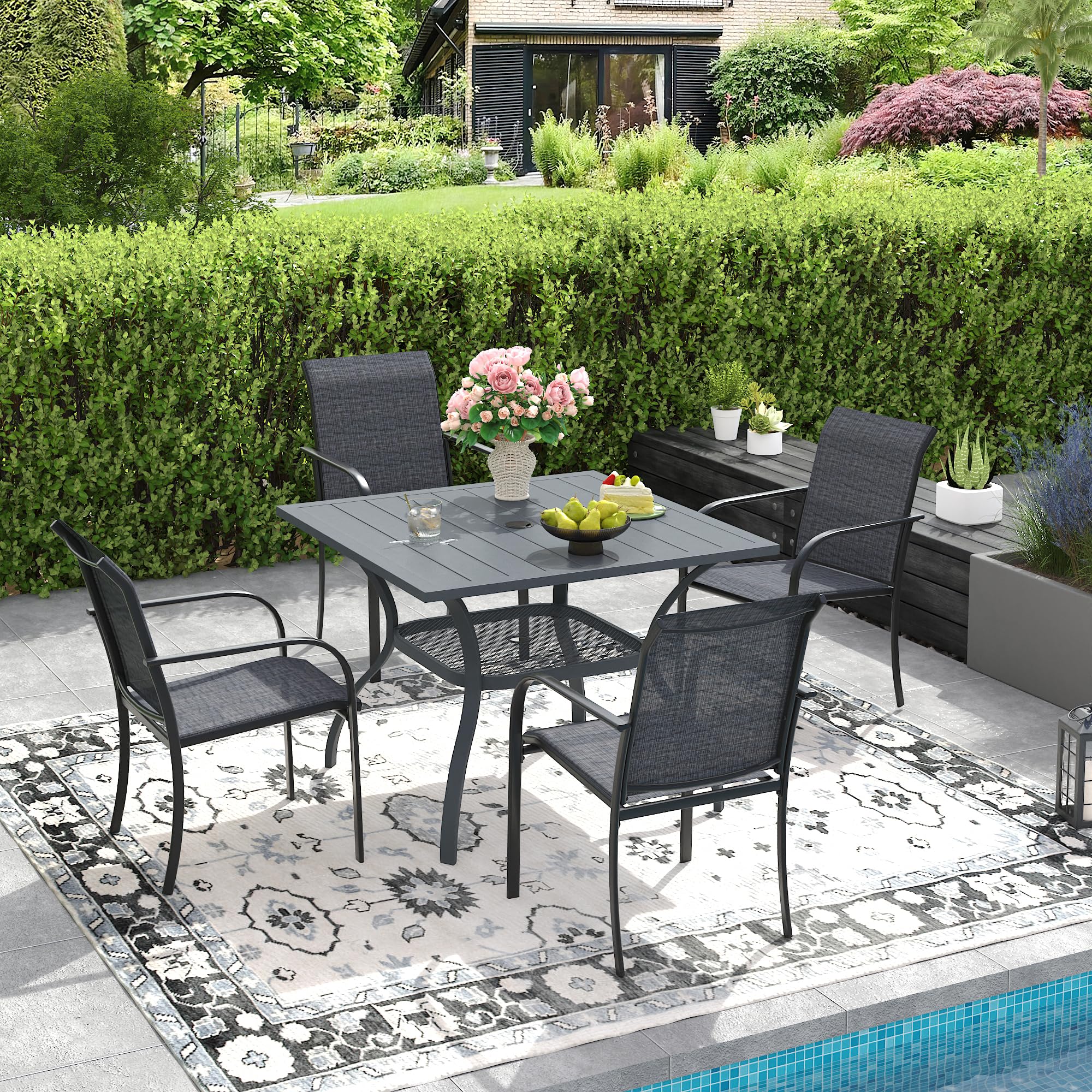 DIFY Square Patio Dining Table for 4, 38