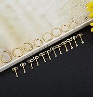 Vista 3 de 10 pares de aretes de acero inoxidable para cartílago, para hombres y mujeres