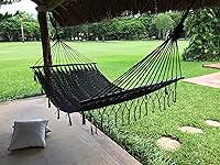 Vista 3 de Hamaca americana (con barra esparcidora) (negro, nailon)
