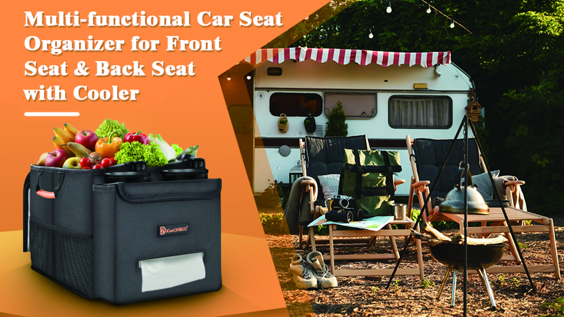 Car Seat Organizer-Car Organizers And Storage With Cooler