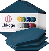 Vista 93 de Paneles insonorizantes de alta densidad para pared, forma hexagonal, paquete de 12 unidades de 14" x 12.1" x 0.4", color naranja de los años 70 70'S