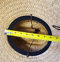 Vista 4 de Sombrero rígido de tejido doble con visor. Grande, de ala ancha, de paja