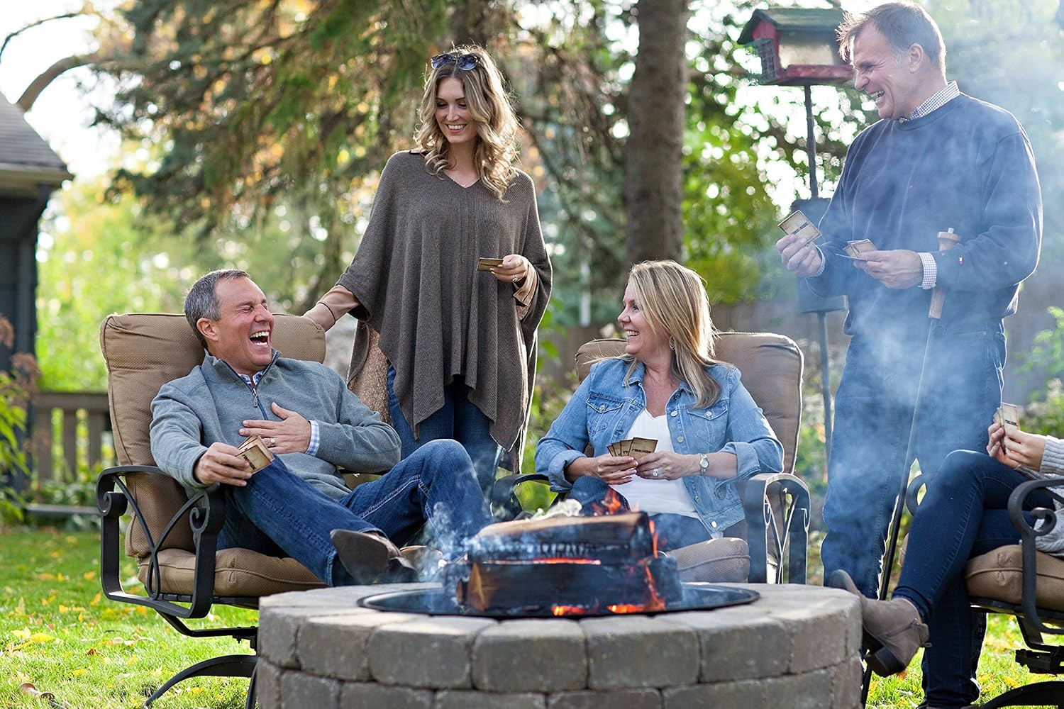Walden Conversation Starters Fire-Side Chats Sparking Great Conversation Around the Fire - Standard Playing Cards for All Card Games with Free Limited Edition Koozie