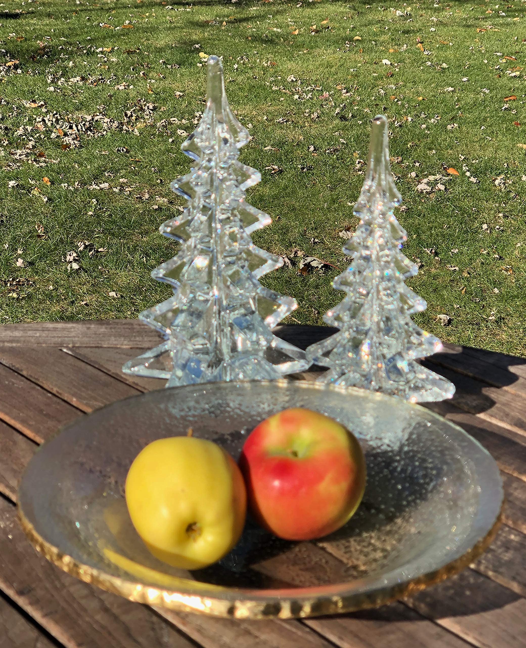 Badash Art Glass Christmas Tree - 11" Decorative Murano-Style Artistic Glass Figurine - Perfect for Christmas Home Decor