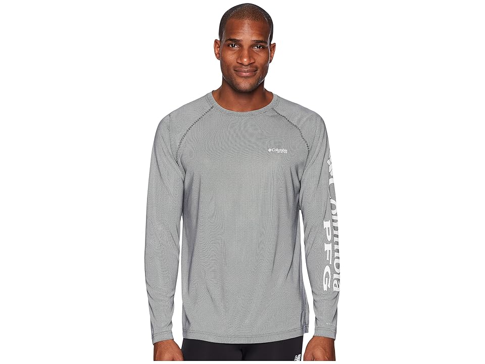 

Columbia Solar Shade Long Sleeve Top (Black/Cool Grey) Men's Long Sleeve Pullover