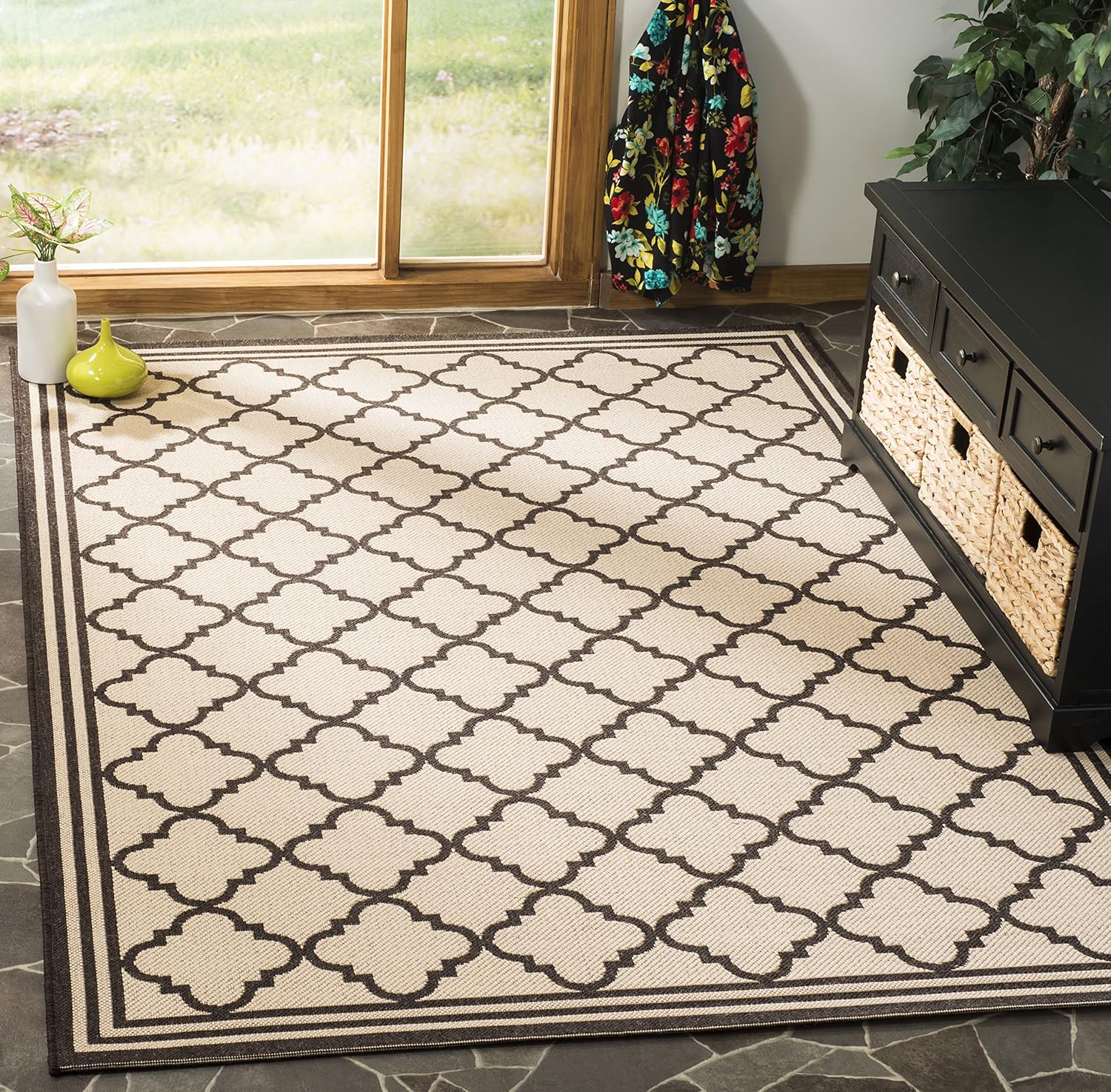 SAFAVIEH Linden Collection 8' x 10' Cream/Brown LND121U
