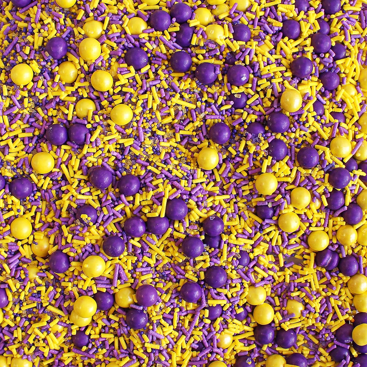 Purple Yellow Sporty Decorating Sprinkle Mix Game Tailgate
