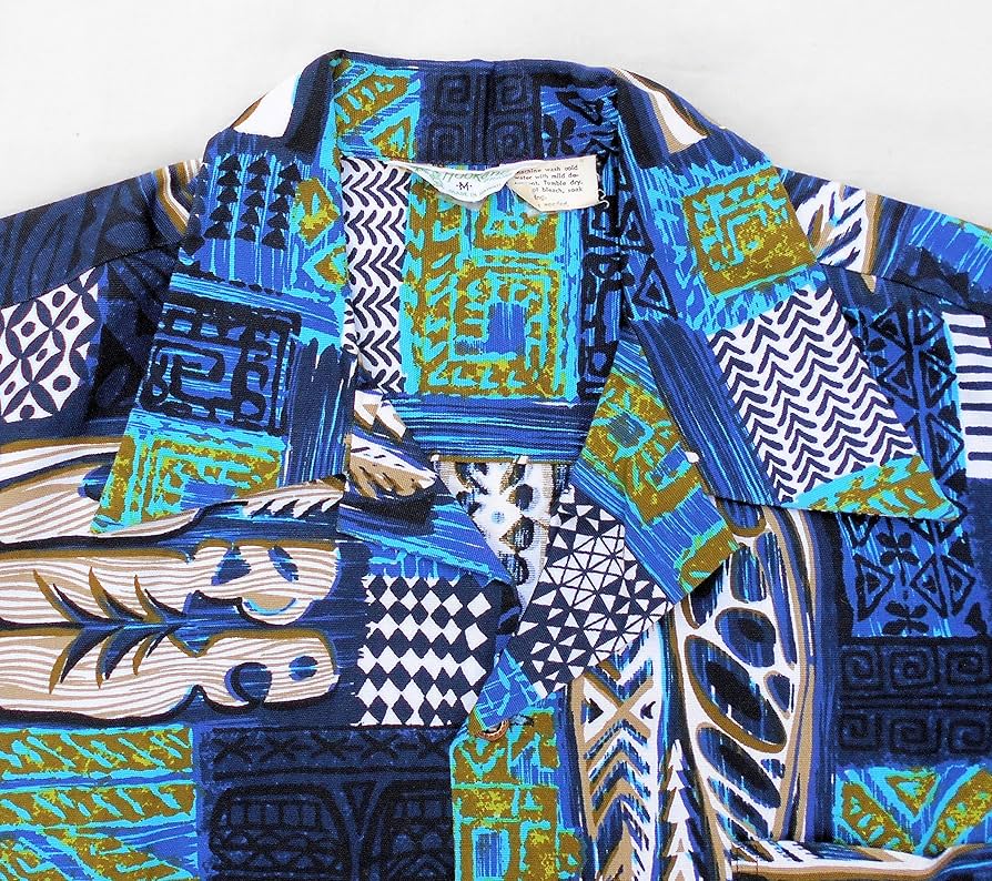 アロハシャツ　ヴィンテージ　ハワイ製　Hookano　昭和レトロ　古銭ボタン Amazon.co.jp: 【ホーカノ HOOKANO BRAND】 ヴィンテージ