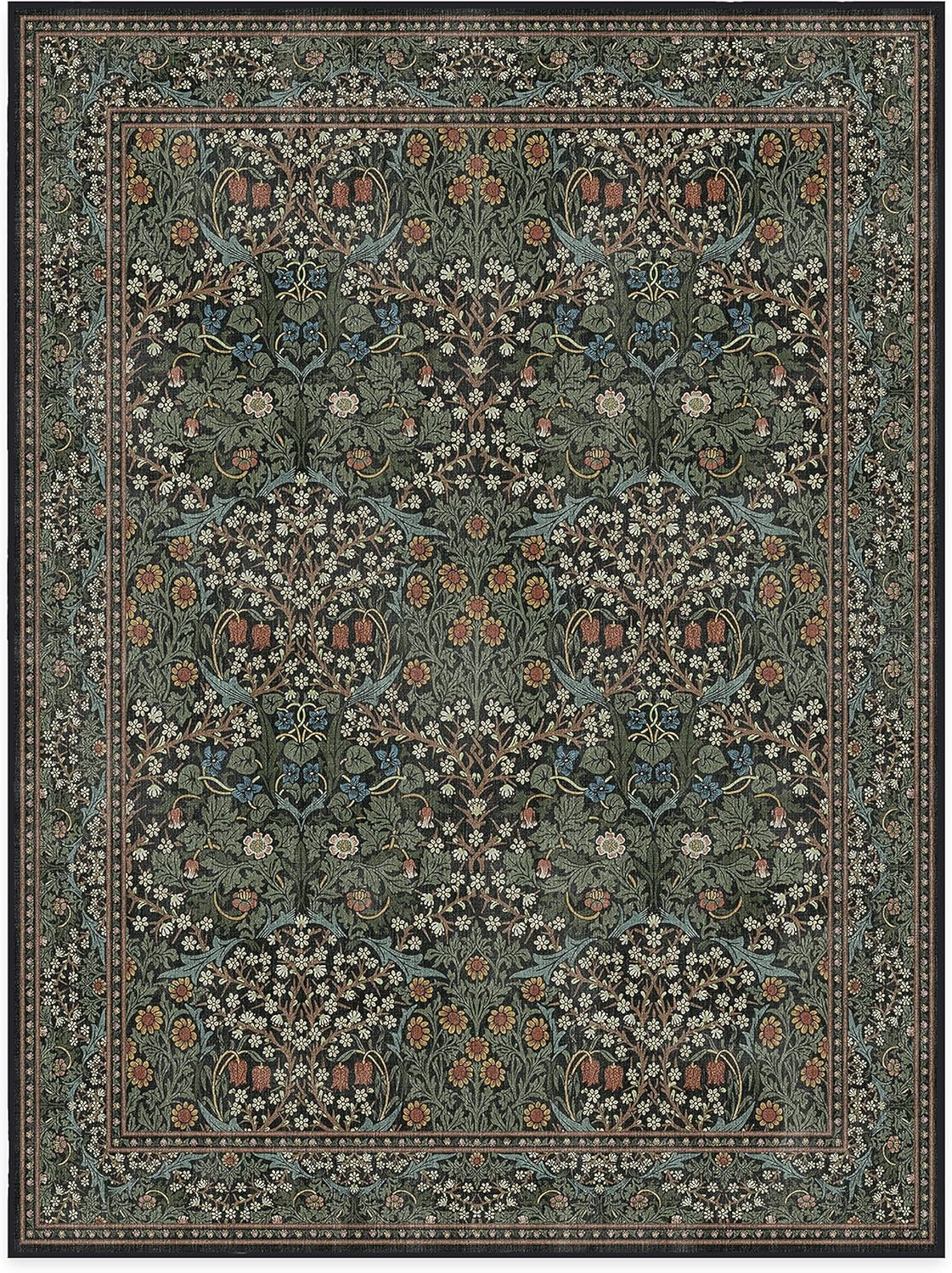 RUGGABLE x Morris & Co Washable Rug Perfect Bohemian Area