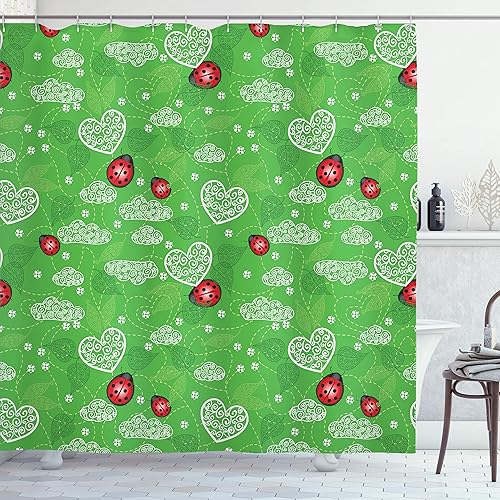 Miniatura 145 de Ambesonne Cortina para regadera náutica con palmeras