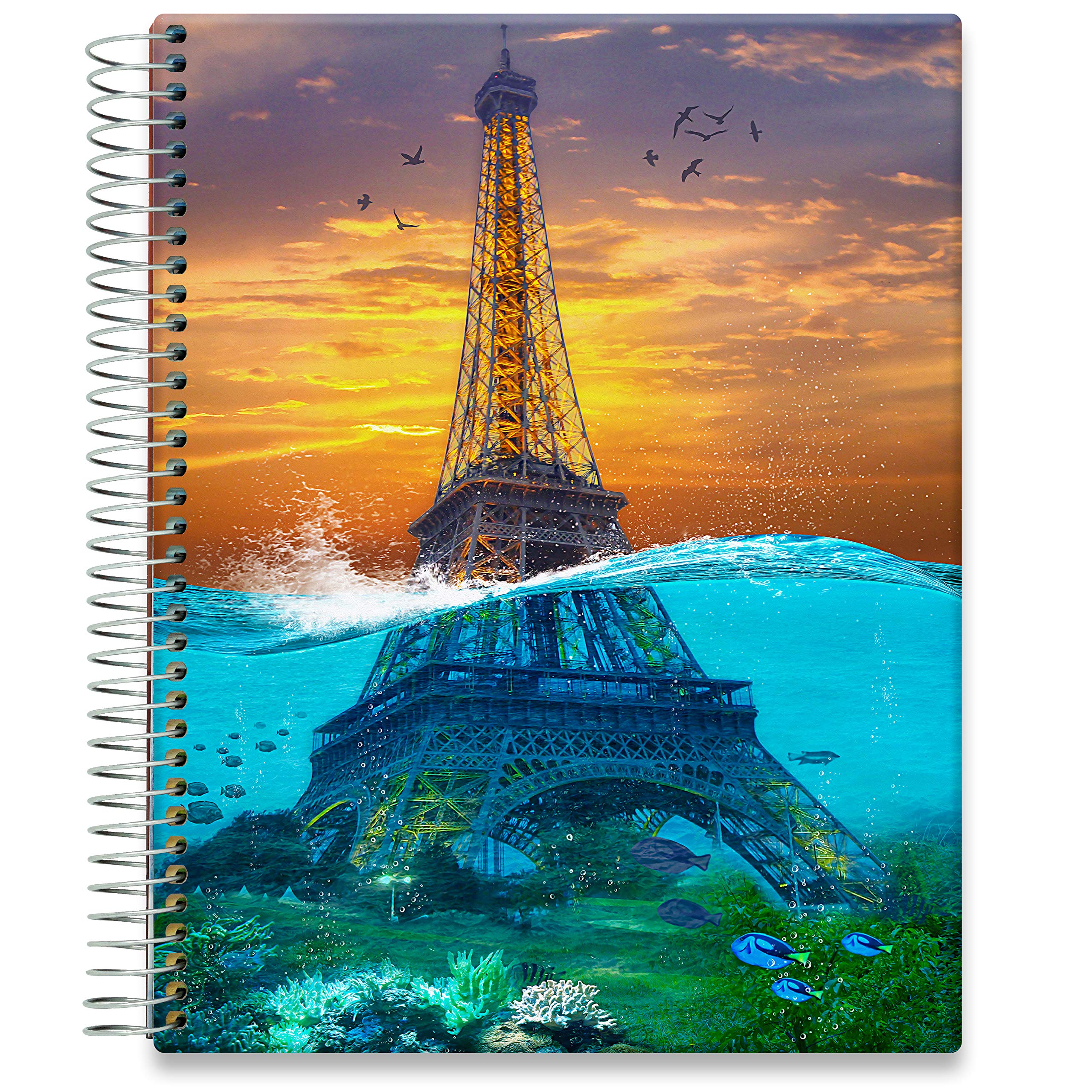 Tools4Wisdom 2022 Planner 2021-2022 Calendar - October 2021 to December 2022 Planner - Full Color Daily Planner w/ Weekly and Monthly Planner Spreads - 8.5x11 Hardcover - O15S - Eiffel Tower Art