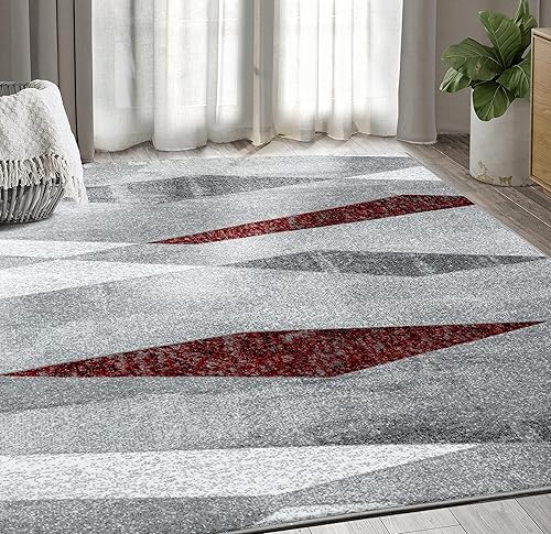 Miniatura 8 de Abani Laguna Collection - Alfombra turca envejecida geométrica, color gris y amarillo, estilo moderno, 6 x 9 pies, alfombra decorativa