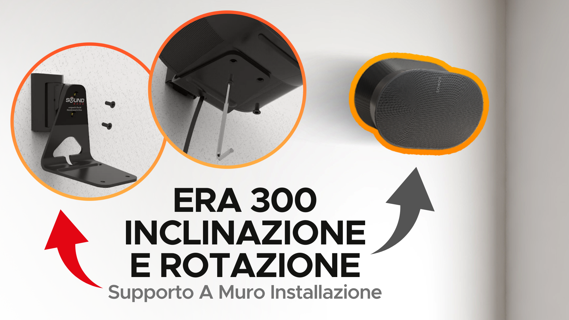 Staffa Da Parete Per Sonos Era 300 - Bianca, Doppia Con Gestione Cavi - Foto 9