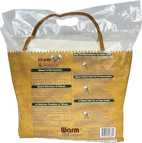 Vista 27 de Warm Company Batting 2391 - Guata de algodón natural y cálido de 72 x 90 pulgadas, tamaño Twin