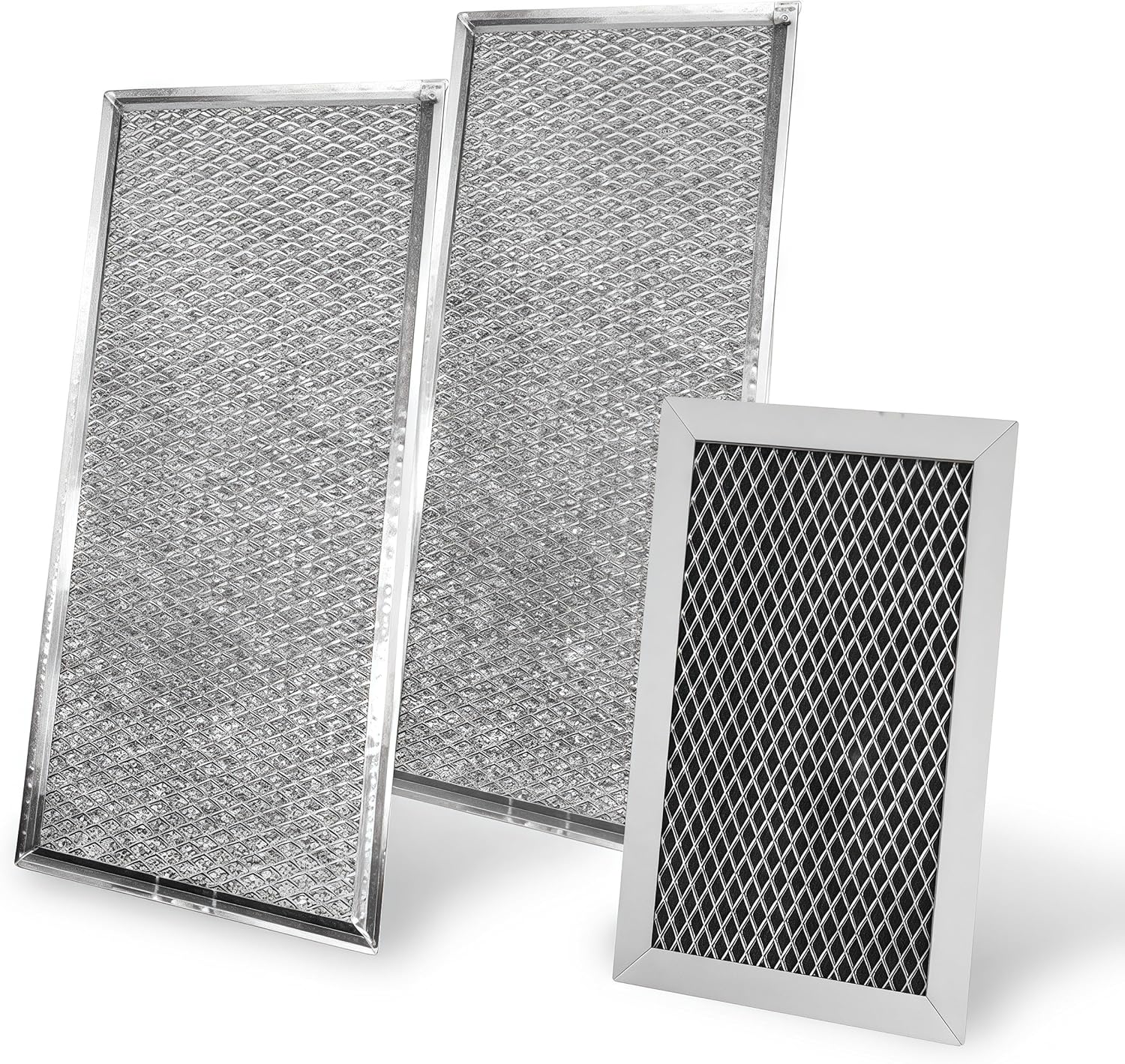 3 Pack Microwave Charcoal and Grease Filter Set Fit for GE Replace JVM6175SF1SS JVM6175SK1SS JVM6175SK2SS JVM6175SK3SS Charcoal Filter
