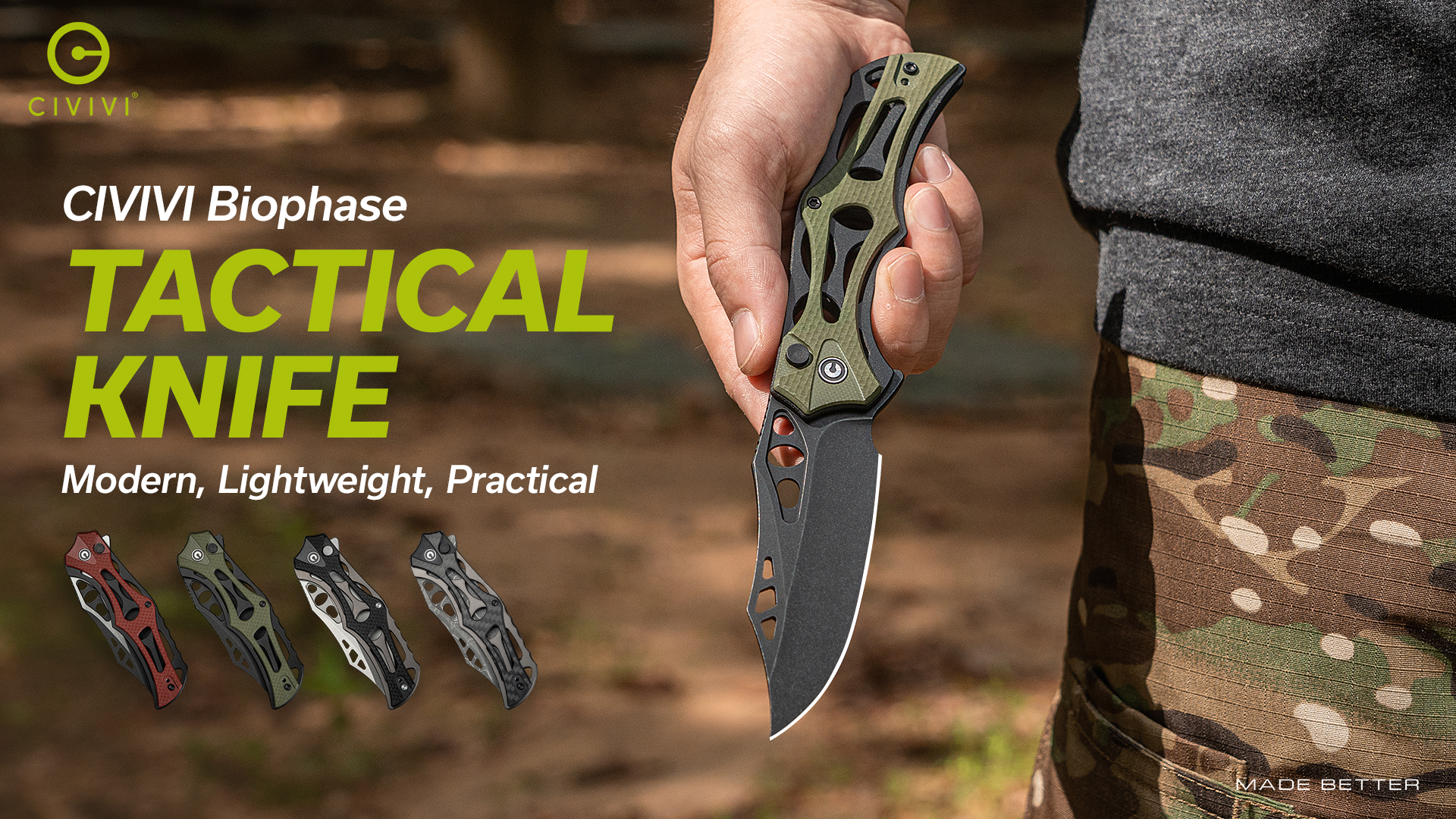 Amazon.com : CIVIVI Pocket Knife for Men, Biophase Flipper