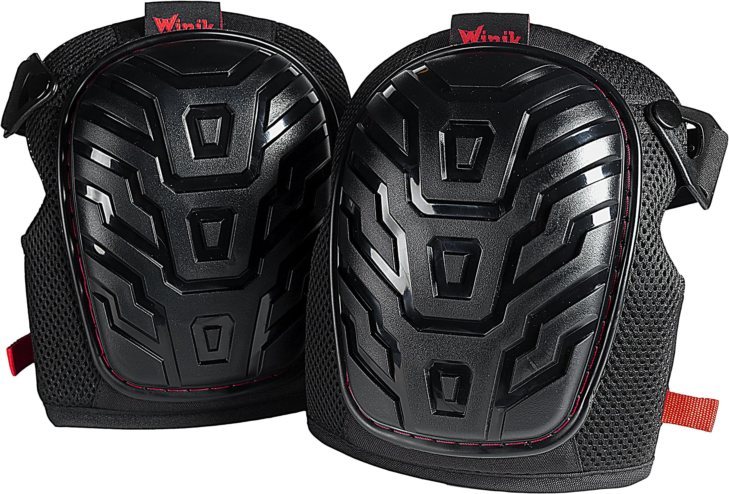 Construction Knee Pads for Work - Heavy Duty Knee Guard & Knee Protector Designed For Gardening & Flooring Knee Pads - Pro Construction Kneepads - 1 Pair of Flexible Non-Skid Black Knee Pads