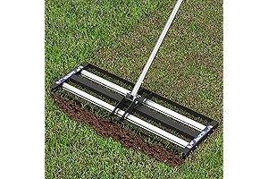 Updated Lawn Leveling Rake with Aluminum Rollers