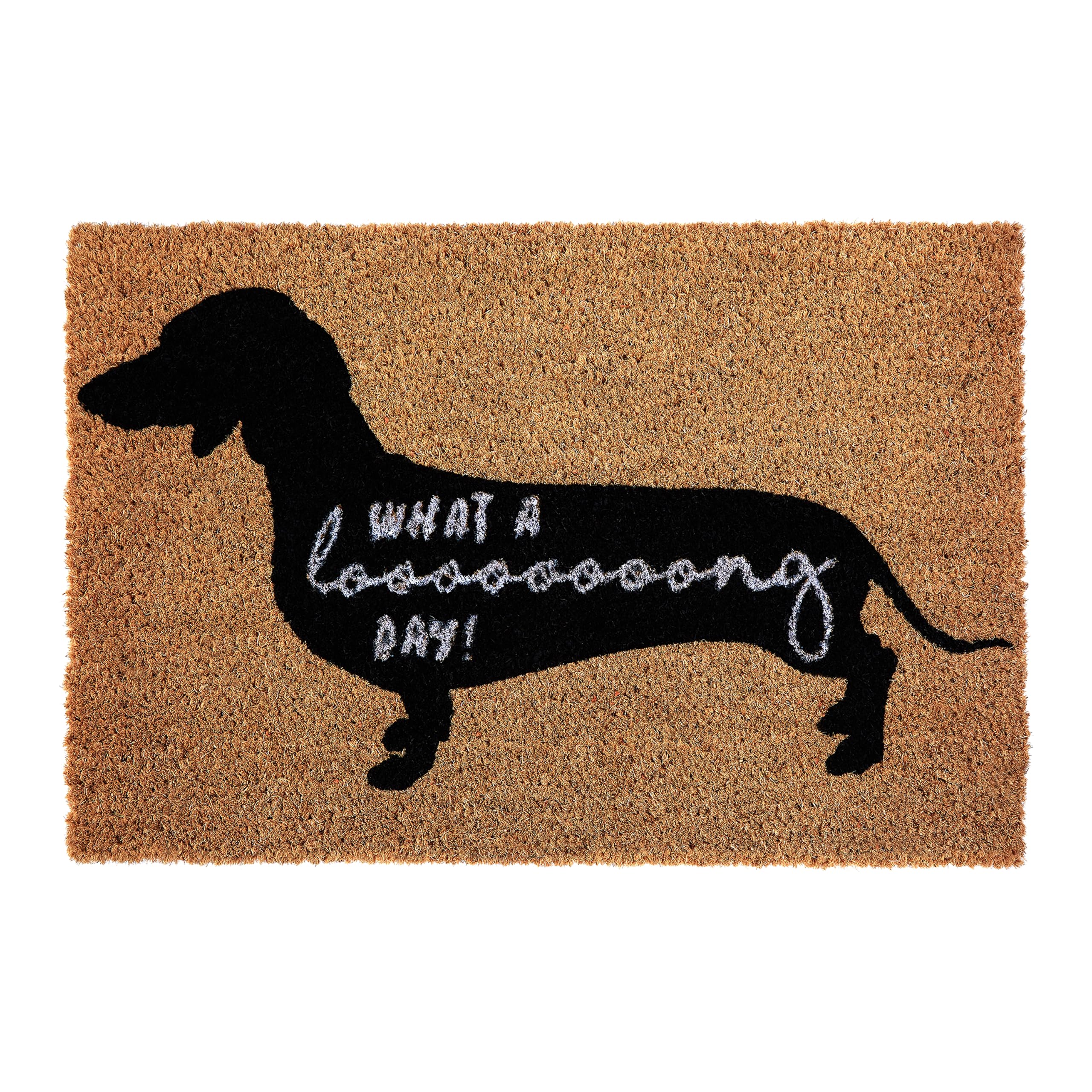 Premier Housewares What a Long Day Sausage Dog Doormat | Sustainable Mat