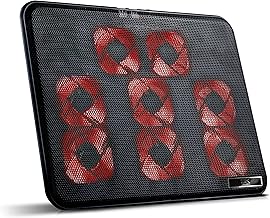 SKGAMES Notebook Laptop Cooler Gamer Cooling Pad Stand Cooling Mat Cooler Cooling Pad Mat for 10-17 Inch 8 x LED Fans, Black