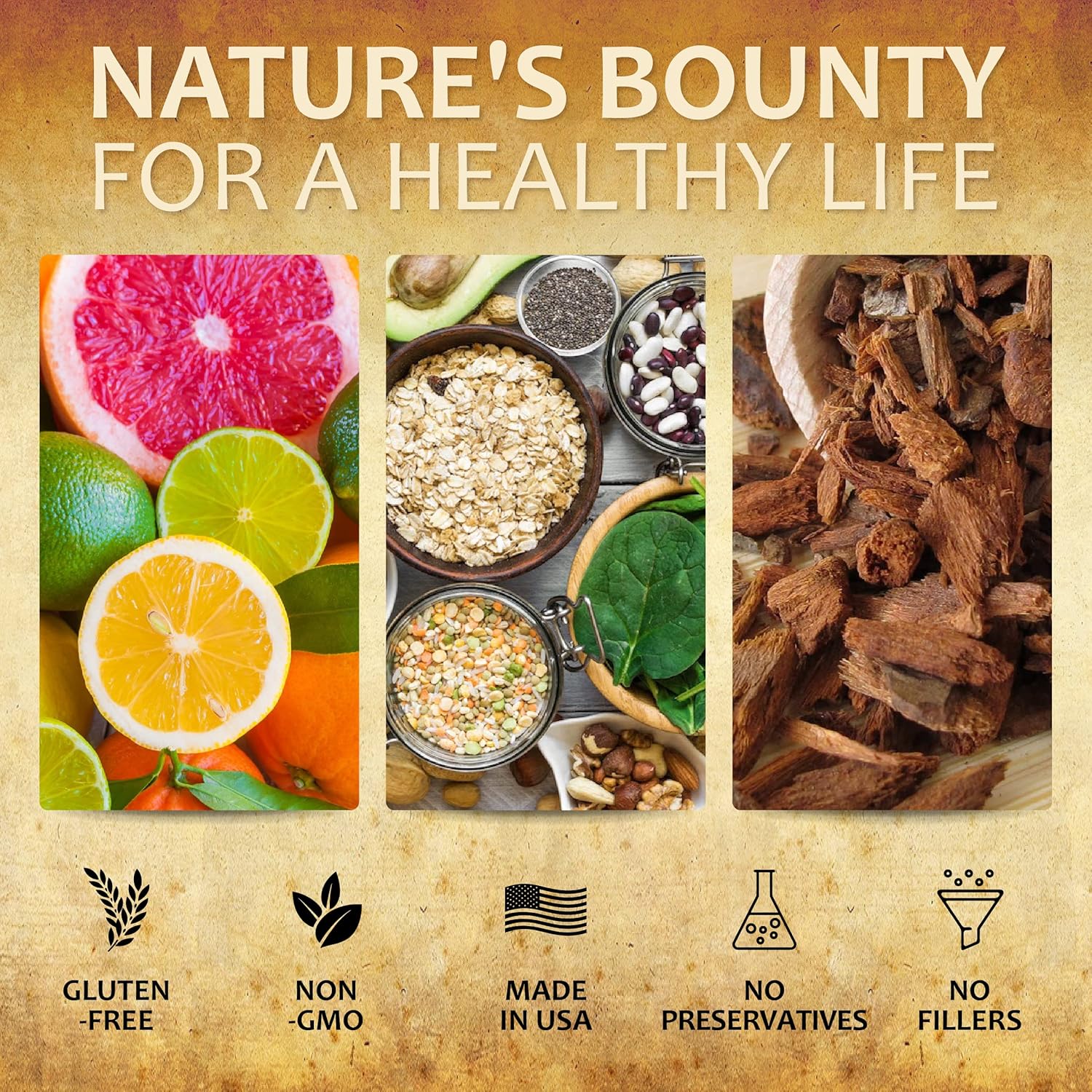 HERBALICIOUS Quinine Immune Guard - Quinine Capsules Supplement with Vitamin C, D3, Zinc - for Muscle Cramps Relief & Stomach Wellness - Non-GMO Cinchona Bark Herbal Supplements - 500mg, 60 Capsules - Image 5