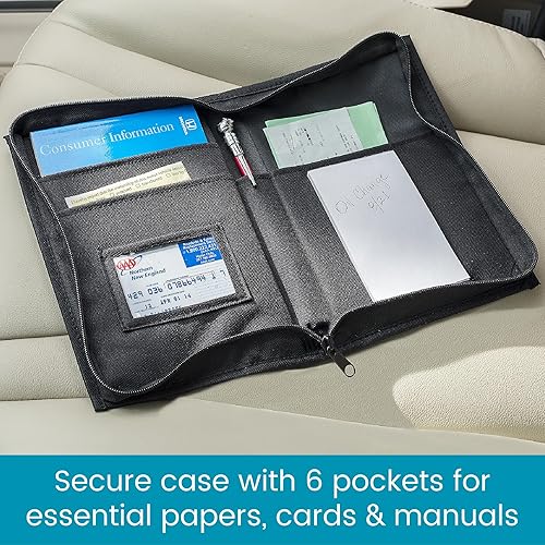 Miniatura 2 de High Road - Organizador de guantera y funda de documentación para auto