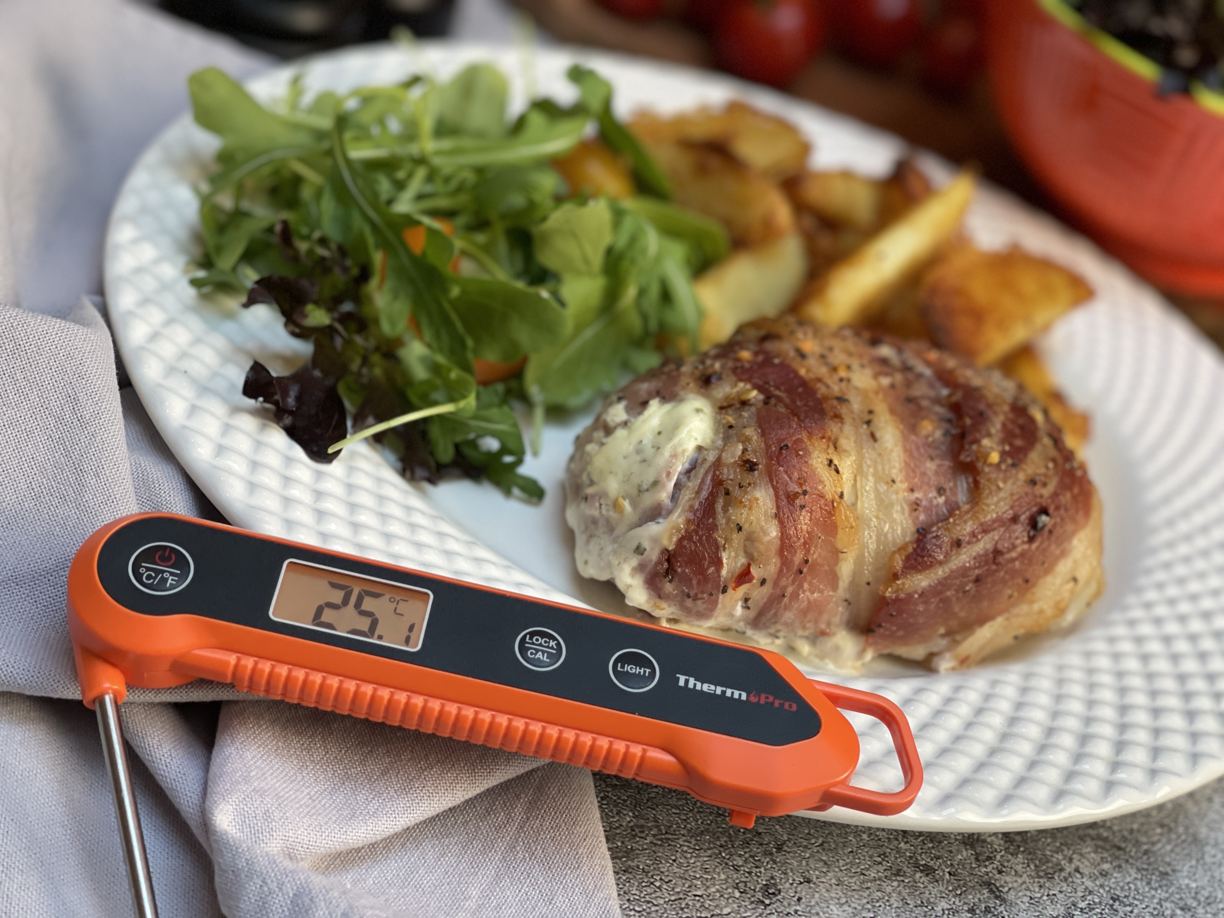 Produktbild von Alipis Küchenthermometer-Spatel – Silikon Mit Temperaturanzeige, 32 Cm, Für Backen, Schokolade & Marmelade