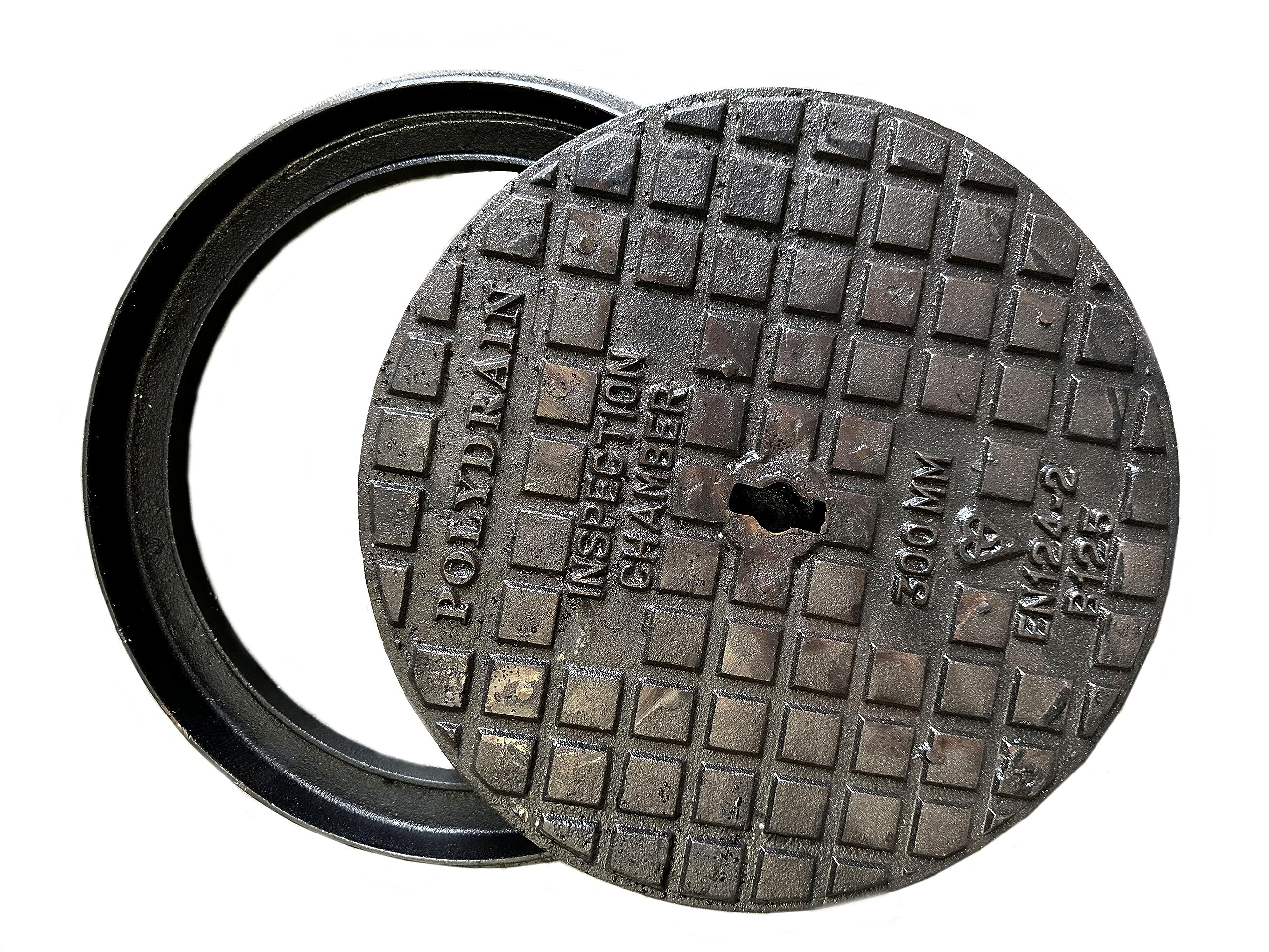 B125 Ductile Iron Round Manhole Cover 390mm for 300mm Opening 12.5‑Tonne
