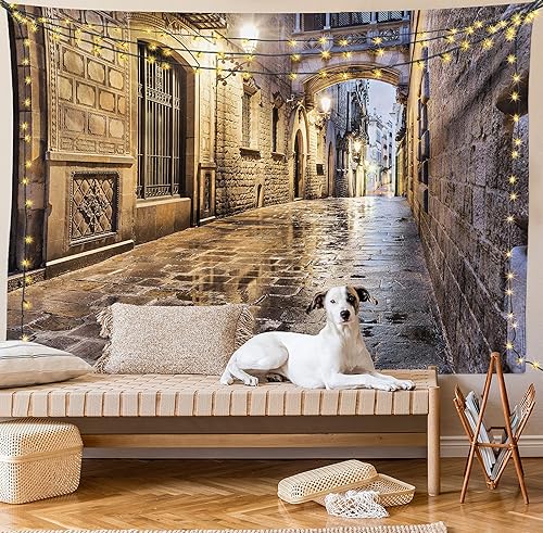 Miniatura 17 de Lunarable Tapiz de girasol tamaño Queen, ramo de ilustraciones inspiradas en la naturaleza abstracta composición retro, colcha colgante de pared,