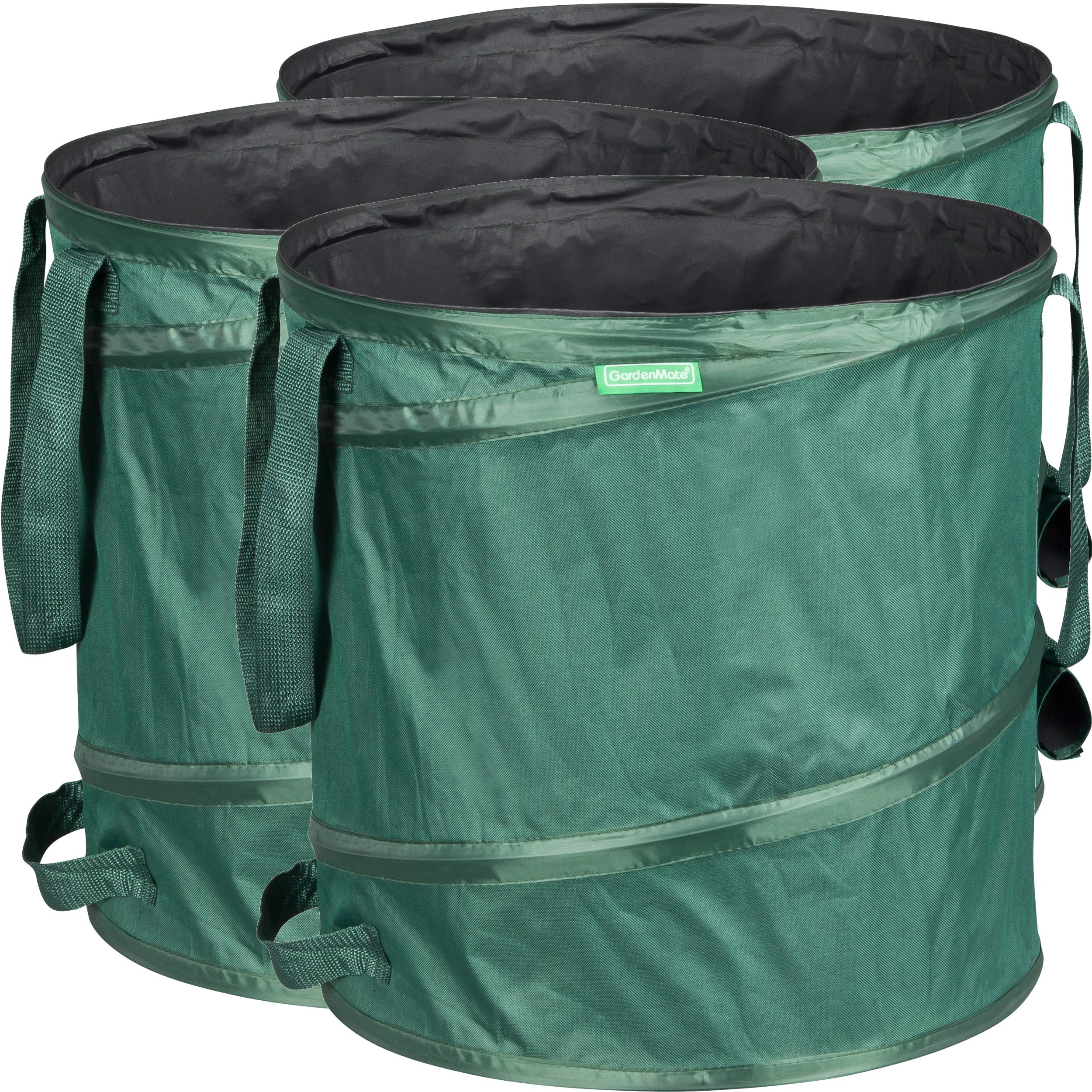 GardenMate Oxford 600D Garden Waste Bag 85 L x 3 Green