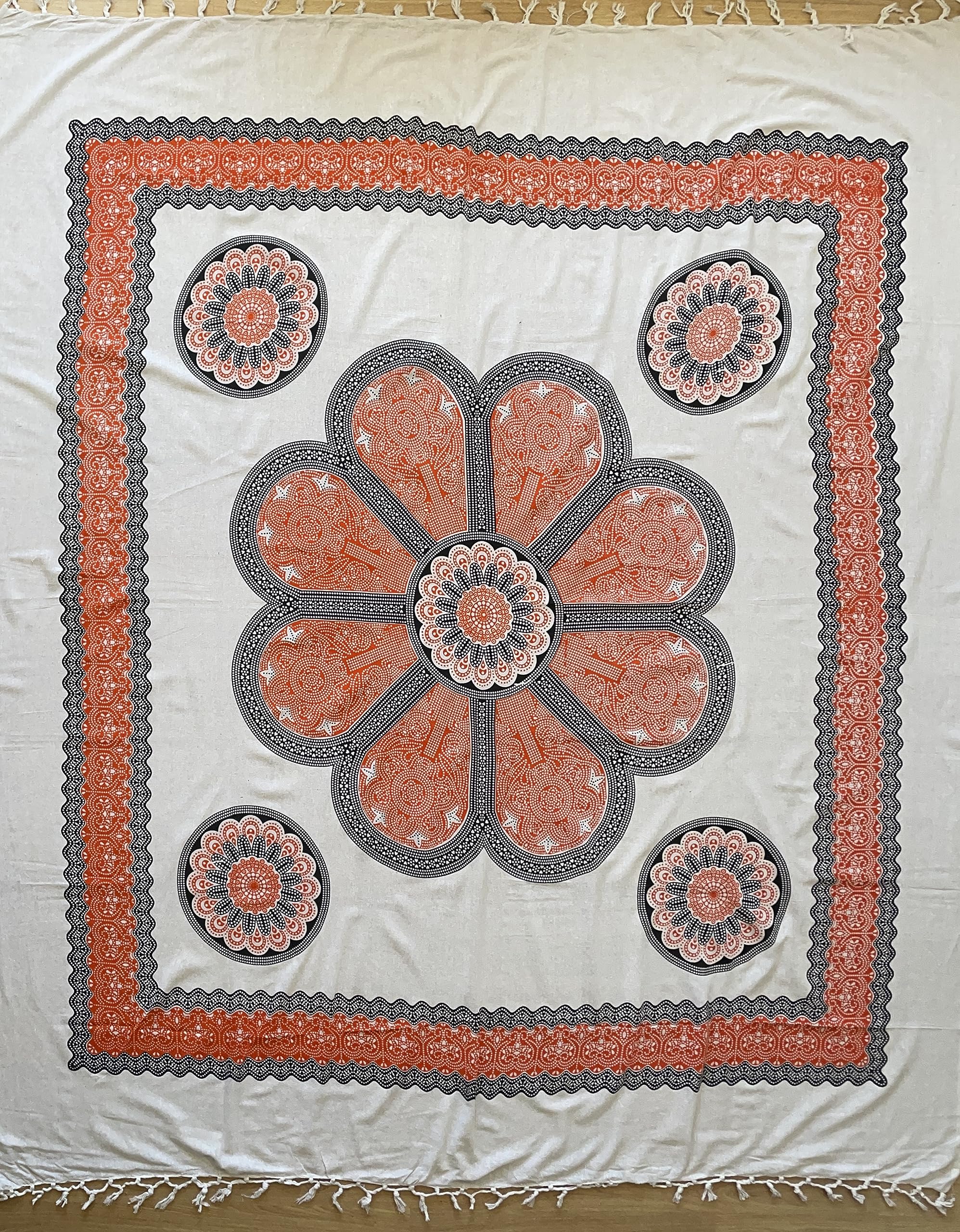 AleliHop Tapiz Mandala de Tela Multiusos XXL - Pareo/Esterilla/Toalla de Playa Grande Antiarena - manta de picnic para playa - Alfombra ligera de Yoga - tie dye - Decoracion Pared - 210x240cm