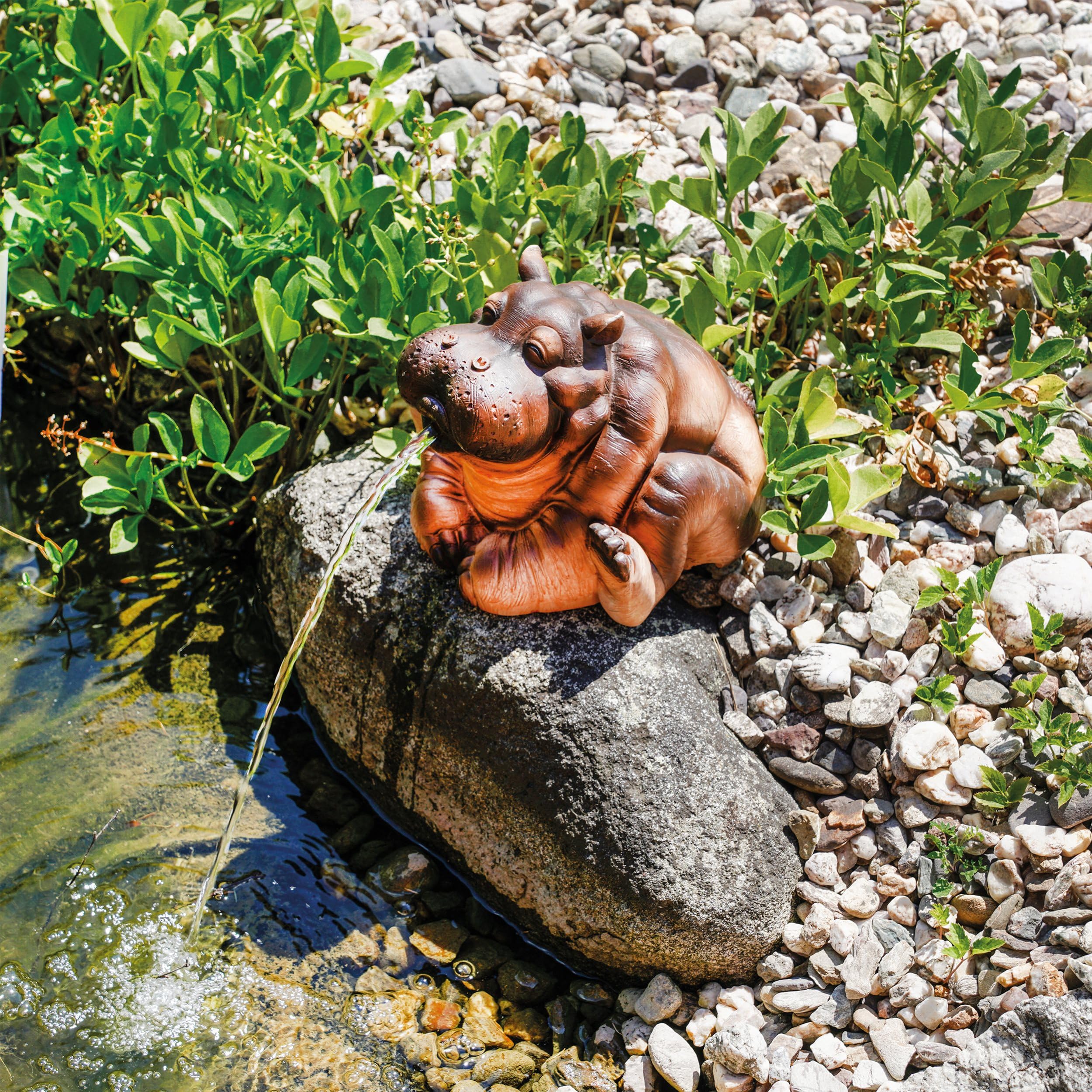 Esotec Kit gargouille solaire fontaine de jardin avec pompe solaire 26 cm