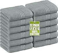 Vista 11 de Utopia Towels - Juego de 12 paños de lavado premium, 12 x 12 pulgadas, 100% algodón hilado en anillo, paños muy absorbentes y de tacto suave
