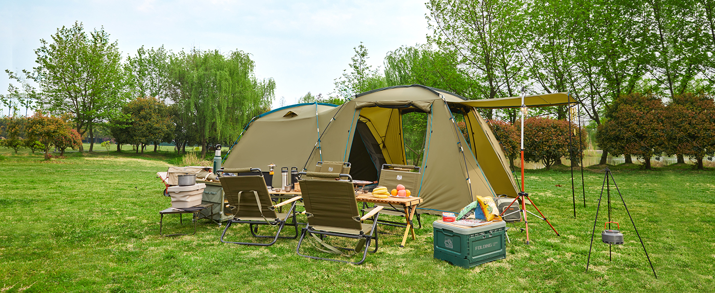 Amazon.co.jp: TIMBER RIDGE 2-Room Dome Tent, For 5 People, Large
