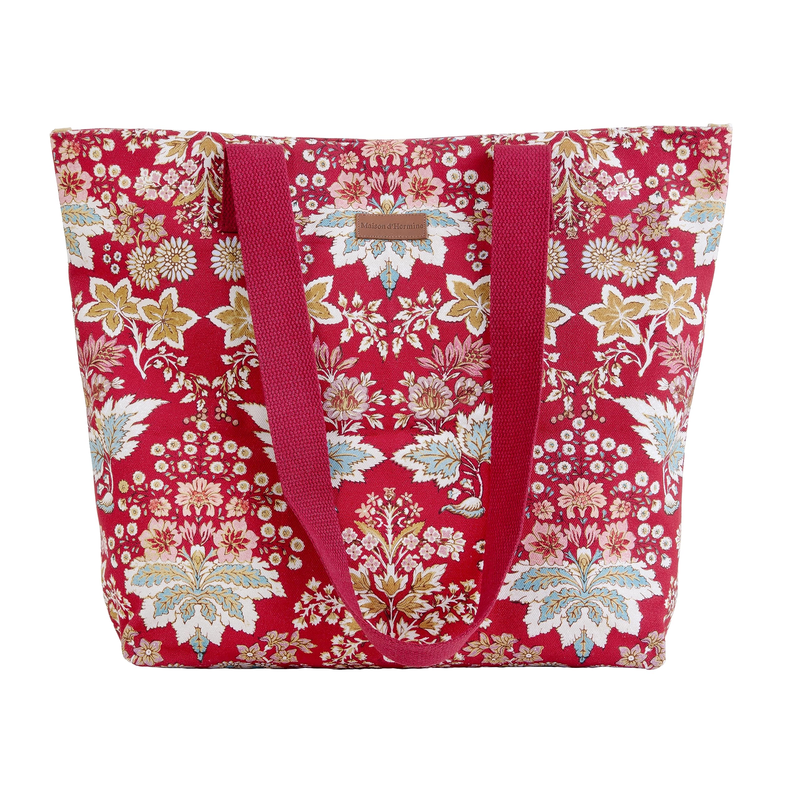 Maison d' Hermine Canvas Tote Bag for Women Cotton Canvas Reusable Shoulder Grocery Bags Handle Travel Valentines Day Gifts