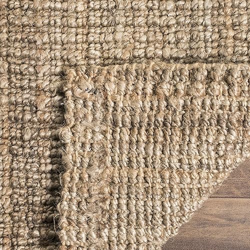 Vista 97 de SAFAVIEH Colección Natural Fiber NF447A - Tapete de pasillo, yute texturizado grueso tejido a mano de 0.75 pulgadas de grosor, ideal para zonas