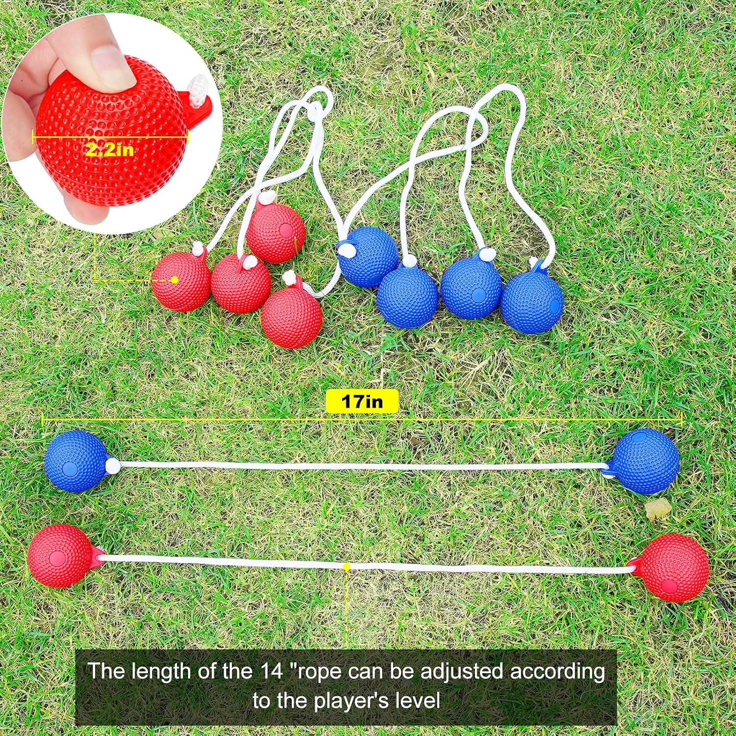 WIn SPORTS Ladder Toss Outdoor Game Set Indoor Ladder Ball Toss Game with 6 Weighted Bolos, Carrying Case and Sand Weighted PVC Piping,Games for Adults, Kids, Family : Sports & Outdoors