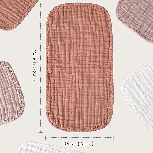 Miniatura 3 de Paños de muselina para eructos para bebé, 100% algodón, unisex, niños y niñas, grandes, 20 x 10 pulgadas, productos esenciales para recién nacidos,