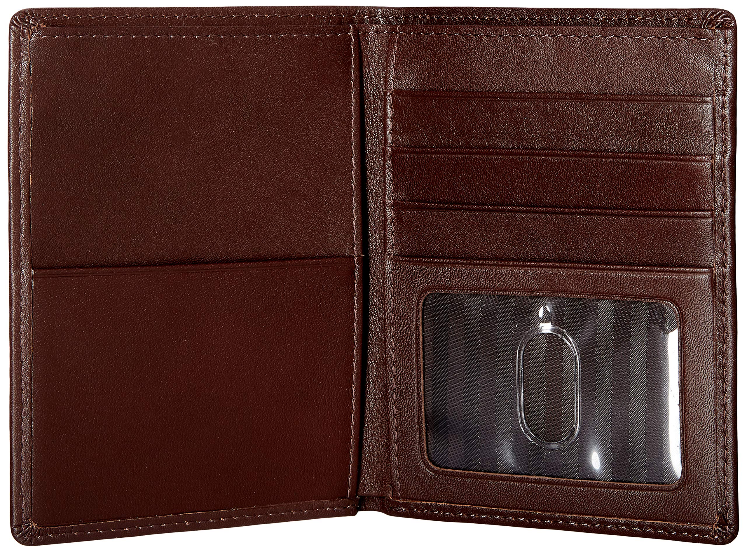 Cartera de viaje con bloqueo RFID plegable para pasaporte, Marrón, Cartera de viaje con bloqueo RFID para pasaporte plegable 4