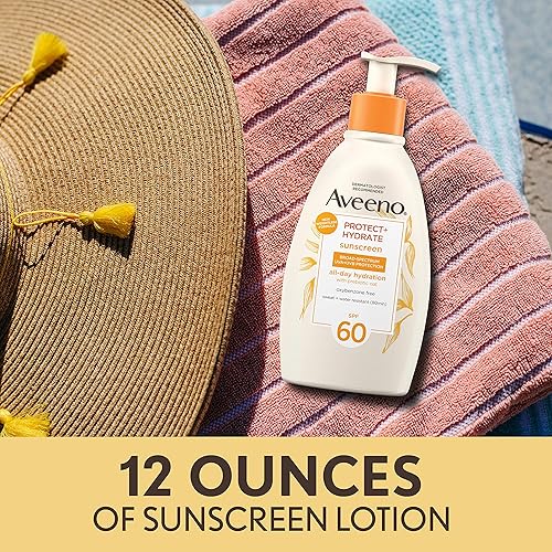 Miniatura 3 de Aveeno Protect  Hydrate - Loción hidratante de protección solar corporal con amplio espectro Spf 60 y avena prebiótica sin peso sin parabenos sin