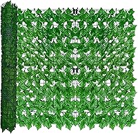 Vista 23 de Pantalla de Pared de Valla de Privacidad de Hiedra Artificial, 40 x 120 pulgadas, anti rayos UV, telón de fondo de vegetación falsa de hiedra, setos